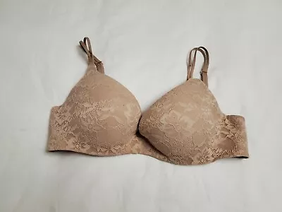 Victoria Secret Angels Secret Embrace Push Up Nude Lace Bra Women's Size 36D • $25