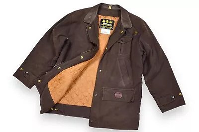 Men's Barbour Moleskin Jacket Vintage Cotton Leather A783 England Size M • $120