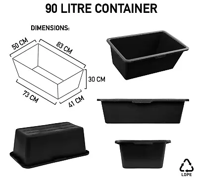 90L Mortar Mixing Tub Container LARGE Garden Construction Building Plastering • £19.99