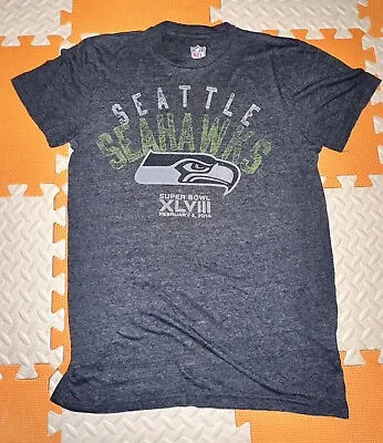 £14.99 • Buy Mens Seattle Seahawks Medium NFL Football Grey Graphic T-Shirt Super Bowl XLVIII