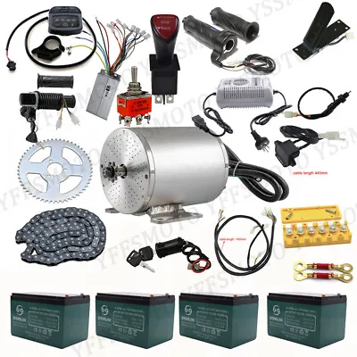 MY1020 48V 1800W Brushless Motor/Sprocket/ Pedal Full Kits For ATV Trike Golf US • $205.99