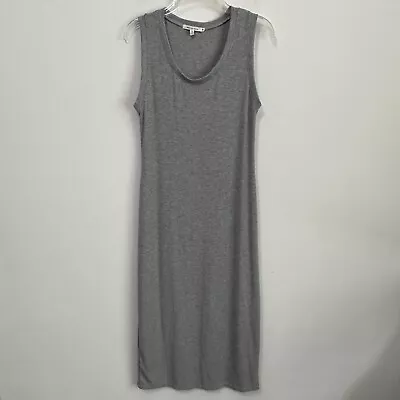 Avec Les Filles Ribbed Tank Dress M Gray Midi Summer Stretch Casual Minimal • $39.99