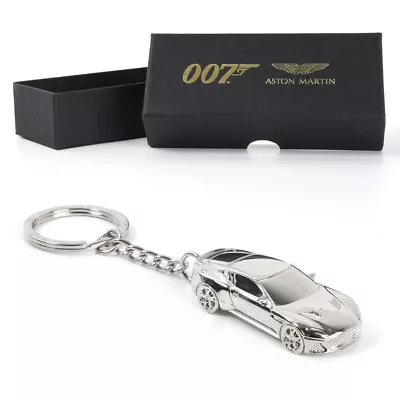 New~ 007 JAMES BOND Aston Martin DBS Keychain Keyring Silver • $55