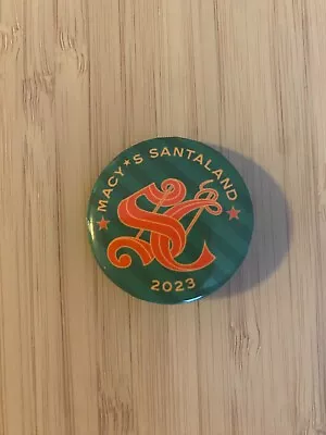 New Macy's Department Store Christmas Santa Claus Land Santaland Button Pin 2023 • $12