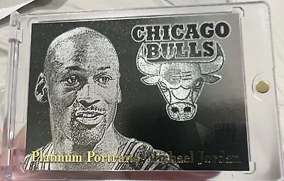 1996-97 Metal Michael Jordan Platinum Portraits Foil Insert Card #5 HOF MJ • $384.62