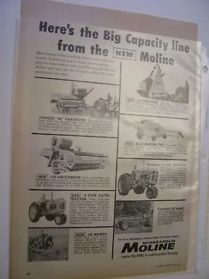 $24.83 • Buy Vintage  Minneapolis Moline Advertising Page -new Tractors & Implements 1959