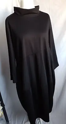Yipinyichu Jersey Shift Dress Size M Black Funnel Neck • £6.99