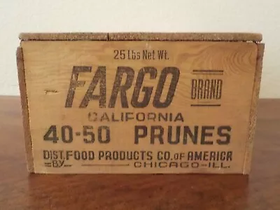 Vintage FARGO Brand California Wood Prune Box 15.5 X 9.75 X 6 In • $16