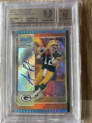 2005 Bowman Chrome Aaron Rodgers Rookie Auto /50 9.5/10 GEM MINT RARE 10 AUTO • $24999