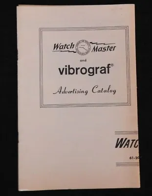 C1957 BULOVA ACCUTRON WATCH MASTER  VIBROGRAF  WATCH RATE RECORDER SALES CATALOG • $19.95