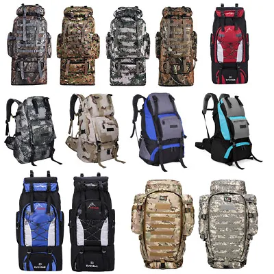 40L-130L Tactical Army Outdoor Hiking Backpack Camping Rucksack Trekking Bag • $19.72