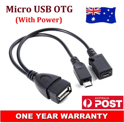 Micro USB Male Female To USB OTG Cable For Samsung Galaxy C7 J7 J5 2017 +Power • $9.26