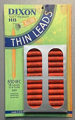 Vintage NOS Dixon Thin Leads Store Display Lot Of 24 Paper Tubes 830-18-Hb • $29
