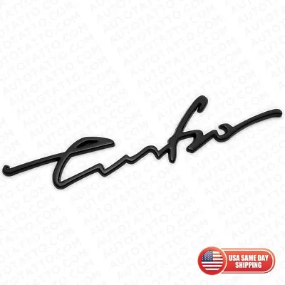 Universal Car Turbo Signature Style Logo Emblem Badge 3D Sticker Nameplate Black • $9.99