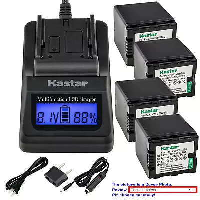 Kastar Battery LCD Fast Charger For Panasonic VW-VBN260 HDC-TM900 TM900 Camera • $21.99