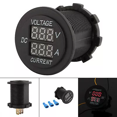 Car Motorcycle DC 12-24V Dual LED Digital Voltmeter Ammeter Amp Volt Meter Gua⁺ • $12.65