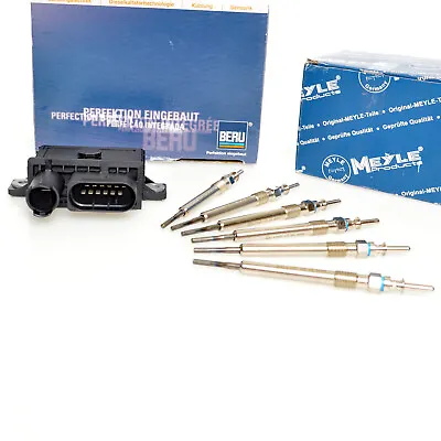 BERU GSE108 Control Unit + 6x MEYLE Glow Plugs Set For BMW 3 5 7 X5 X6 3.0D • $209.95