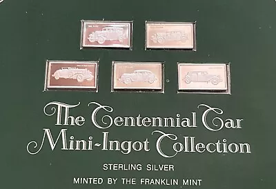 £26.50 • Buy 1975 The Centennial Car Ingot Collection 5 Silver Ingots Sealed Ford Lincoln
