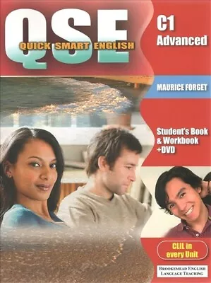 QSE Quick Smart English Advanced C1 Student's Book And Workbook + DVD • £8