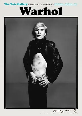Andy Warhol Exhibition Poster Hand Signed Original Print Richard Avedon Photo • $118.20