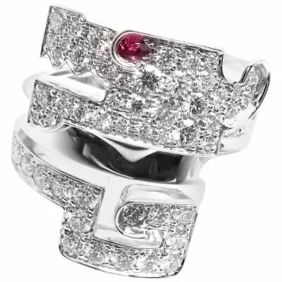 Le Baiser Du Dragon 2.10ct Ruby & Cubic Zirconia Solid 925 Silver Fashion Ring • $249.50