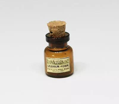 Dollhouse Miniature Glass Bottle Of Vintage Faux Laudanum Druggist Pharmacy • $3.99