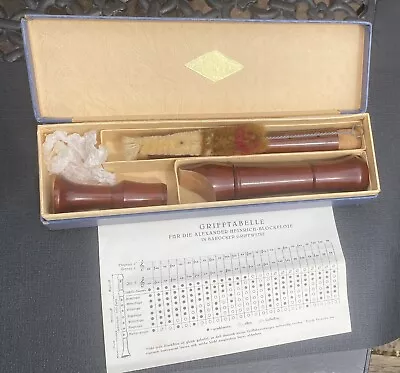 NOS Vintage Alexander Heinrich Wooden Flute In Original Box 19 1/2” • $34.88