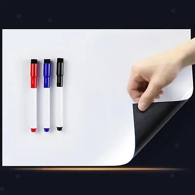 A3 A4 Soft  Whiteboard Self-Adhesive  Sheet With Board Pen Markers And Eraser • £11.23