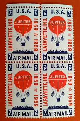 SCOTT # VC54  Crowd Watching Balloon  7 CENT BLOCK OF 4 STAMPS - OG - 1959 - MNH • $0.59