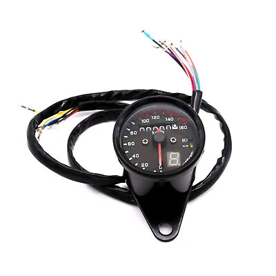 Motorcycle Speedometer Gauge LED Dual Odometer KMH For Honda Kawasaki Suzuki • $17.55