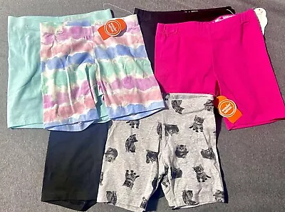 Girls Bike Short Size Medium 7/8 Set Of 6 Pairs Bundle Pull On Elastic Waist NEW • $25.99