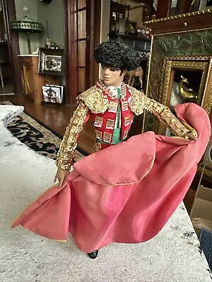 Vtg MARIN CHICLANA  Spanish Matador Bullfighter Doll Figure SPAIN Red Pink • $20