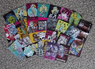 Monster High - 24 Photo Trading Cards/Post Cards With 4 Envelopes - Used LOT 2 • $15
