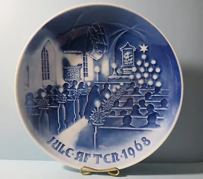 Bing & Grondahl (B & G) 1968 Christmas Plate  Christmas In Church . Denmark • $19.50