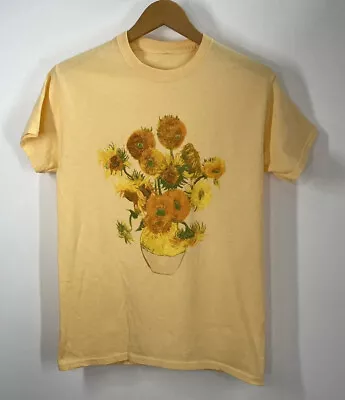 Vincent Van Gogh Sunflowers T Shirt Size Small Chest 34” • $9.50