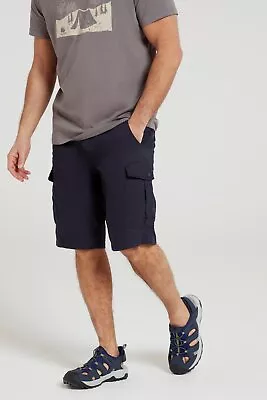 Mountain Warehouse Mens Cargo Shorts 100% Twill Cotton Multiple Pockets • £19.99