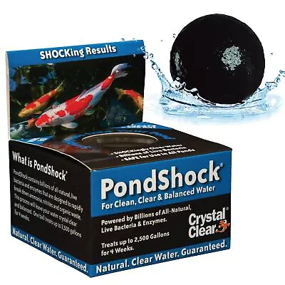 CrystalClear PondShock Ball Natural Enzymes & Live Bacteria Freshwater • $21.99