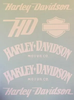 Harley Davidson Stickers Gloss White Custom • $25