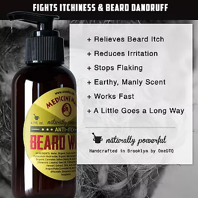 Medicine Man's Anti-Itch Beard Wash - 100% Natural & Organic Beard Growth • $22.66