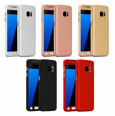 $7.25 • Buy Hybrid Tough 360 Case Cover Tempered Glass For Samsung Galaxy S5 S6 S7 S8 & Plus