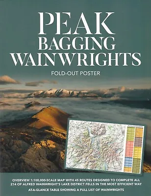 Peak Bagging Wainwrights Fold-out Poster 438mm X 672mm 45 Routes 214 Wainwrights • £9.99