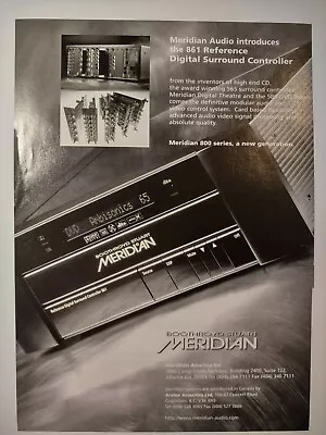 Boothroyd Stuart Meridian 861 Reference Digital Surround Vintage 1985 Print Ad • $9.58