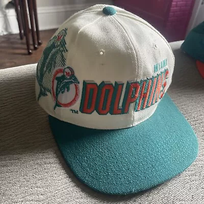 Vintage Miami Dolphins Sport Specialties Pro-Line Hat 90s Shadow Spellout Y2K • $42