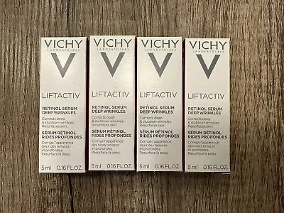 4x Vichy Liftactiv Retinol Serum Deep Wrinkles .16oz / 5ml Travel Mini NIB • $13.95