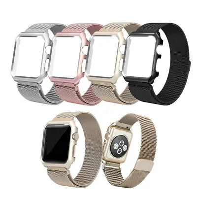 $13.49 • Buy Magnetic Milanese Band With Metal Bumper Case For Apple IWatch Series 1 2 3 4 5