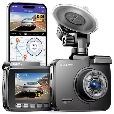 AZDOME GS63H WiFi DashCam 4K Ultra HD GPS Car DVR Camera Suport 24H Parking Mode • $80.99