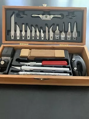 X Acto 22 Piece Wood Carving Complete Set In Wooden Storage Box • $32