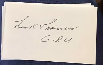 Leo Thorsness Signed 3x5 Index Card Autographed Military Medal Of Honor • $10