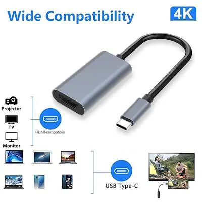 USB-C Type C To HDMI Adapter USB3.1 Cable For MHL Android Phone Tablets SALE • $3.54