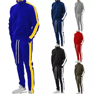 Mens Sets Jogging Suit Sportswear Casual Tracksuit Gym Sweat Suit Sportswear New • £9.18